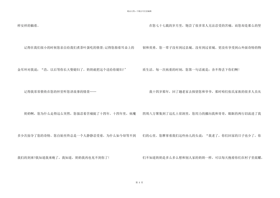 给奶奶的一封信_第3页