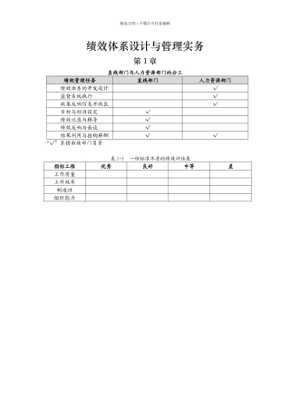 绩效体系设计与管理实务