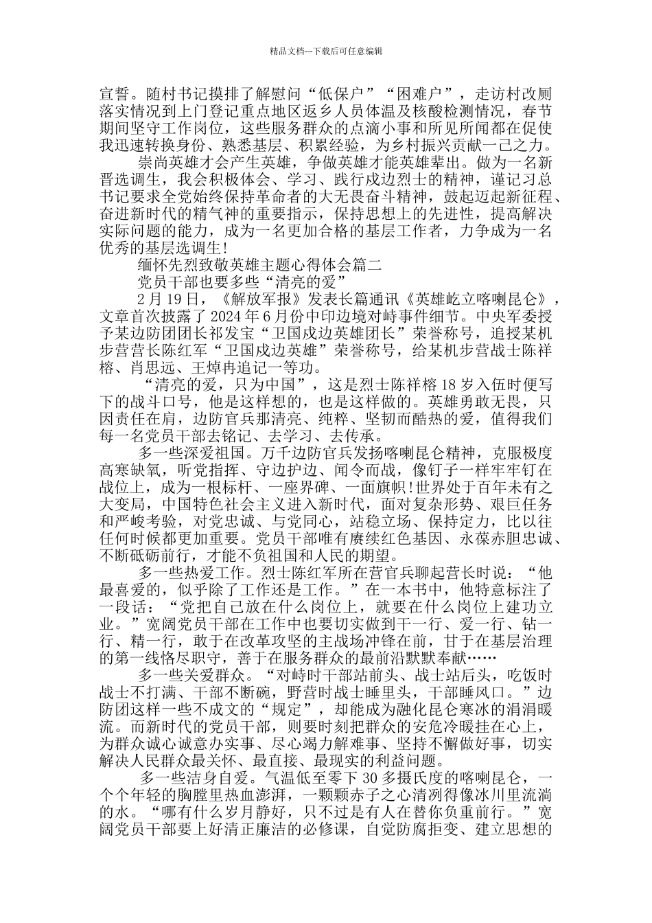 缅怀先烈致敬英雄主题心得体会_第2页