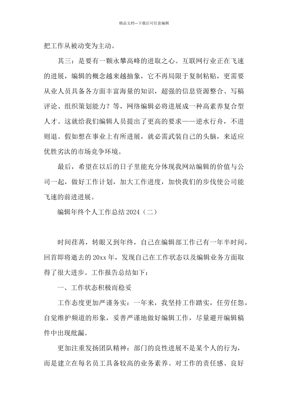 编辑年终个人工作总结2024_第3页