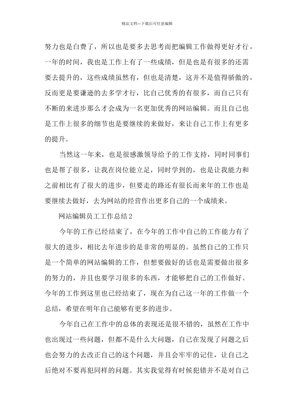 网站编辑员工工作总结5篇_第2页