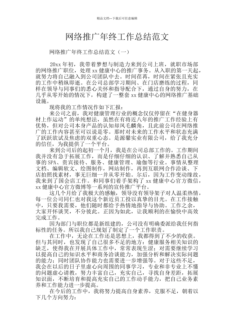 网络推广年终工作总结范文_第1页