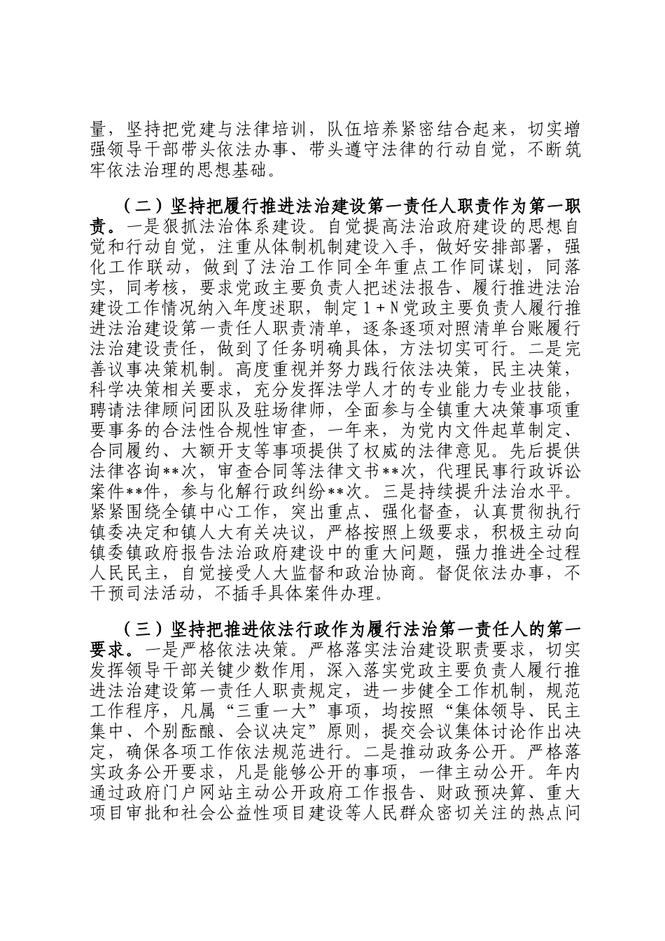 2024年党政主要负责人履行推进法治建设第一责任人职责情况报告_第2页