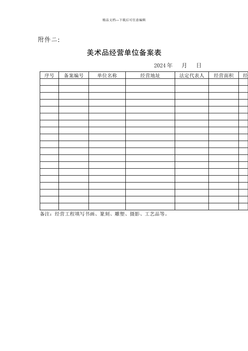 美术品经营单位年审登记表_第3页