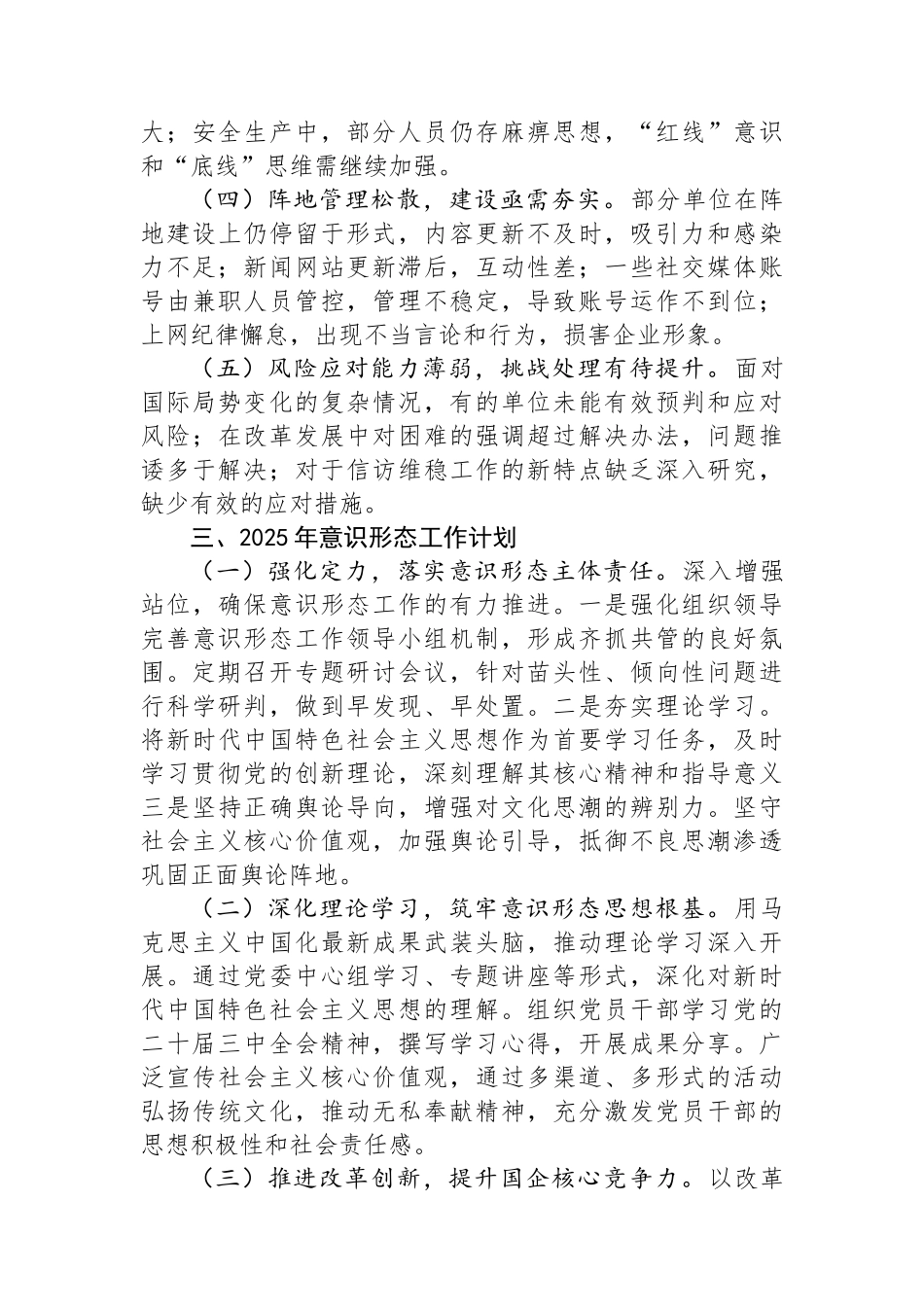 2024年意识形态工作情况总结及下一步工作计划_第3页