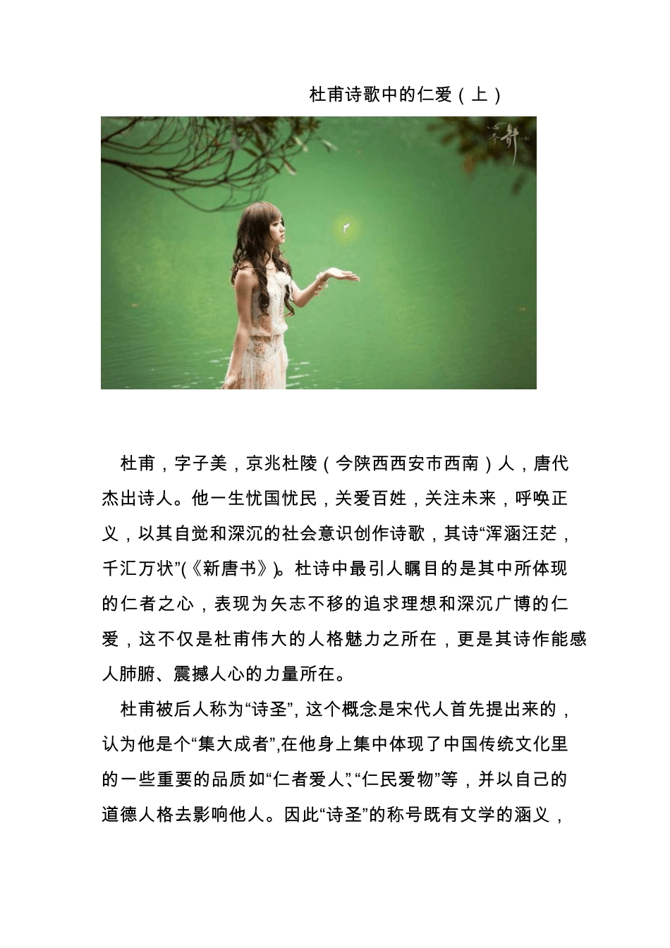 杜甫诗歌中的仁爱_第1页