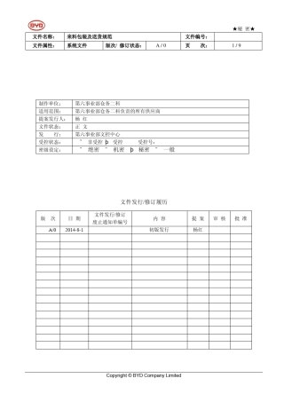 来料包装及送货规范