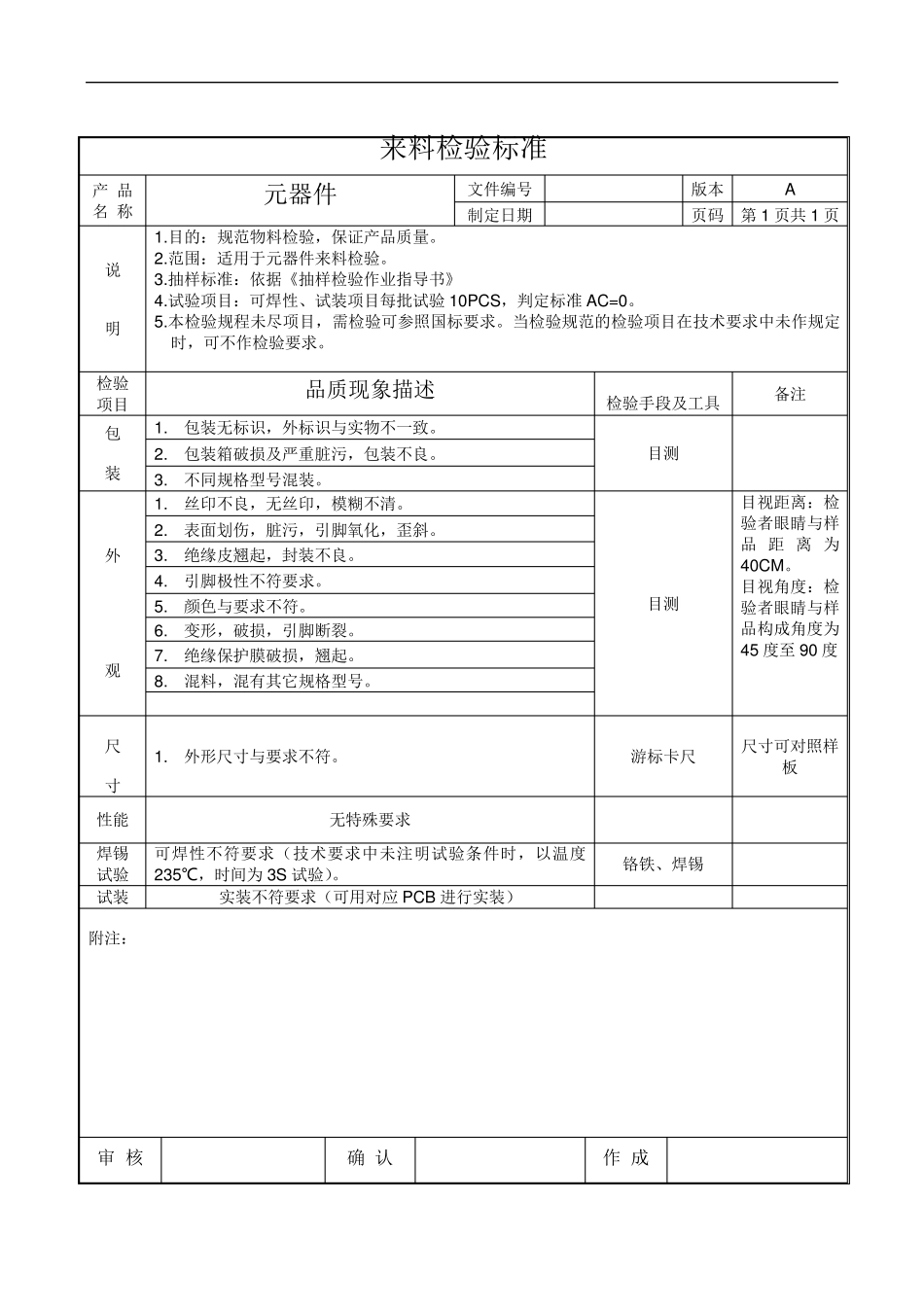 来料检验标准_第2页