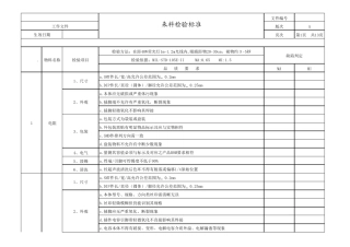 来料检验标准详细分类