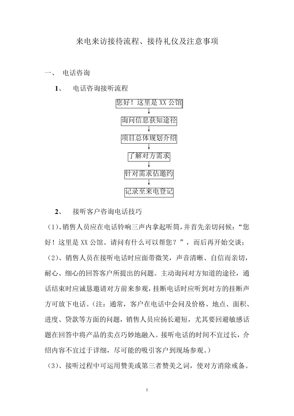 来电来访接待流程_第1页