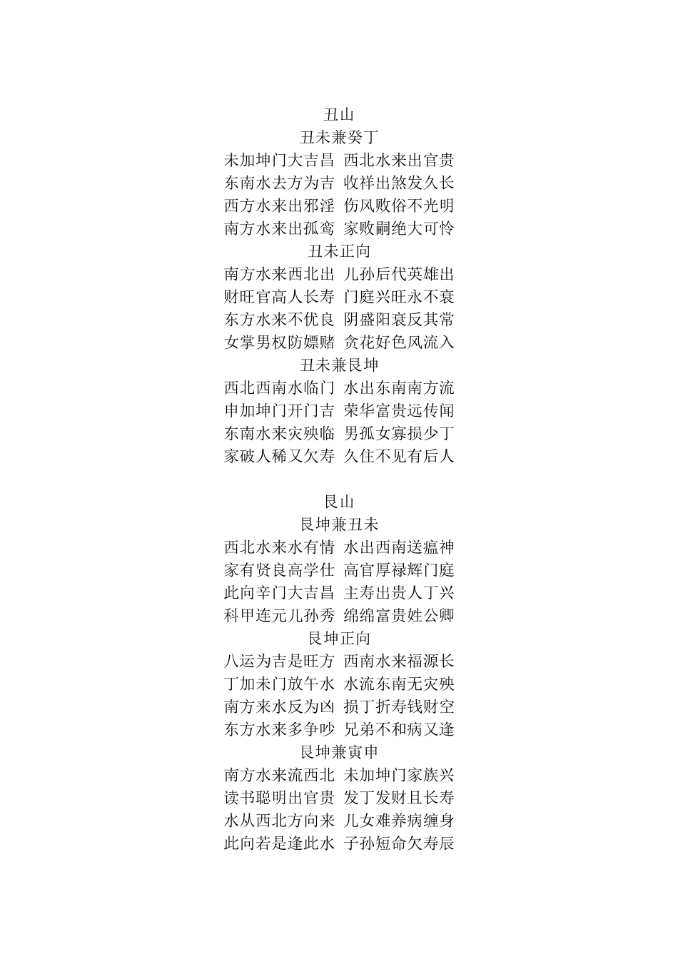 杨公水法七十二向吉凶分析_第2页
