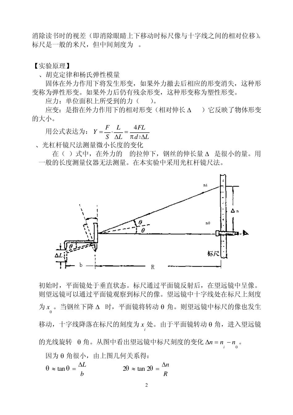 杨氏模量实验报告_第2页
