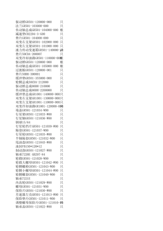 杭州叉车最新5吨、10吨叉车零件目录
