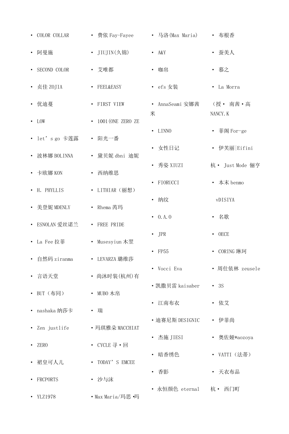 杭州女装品牌汇总_第3页