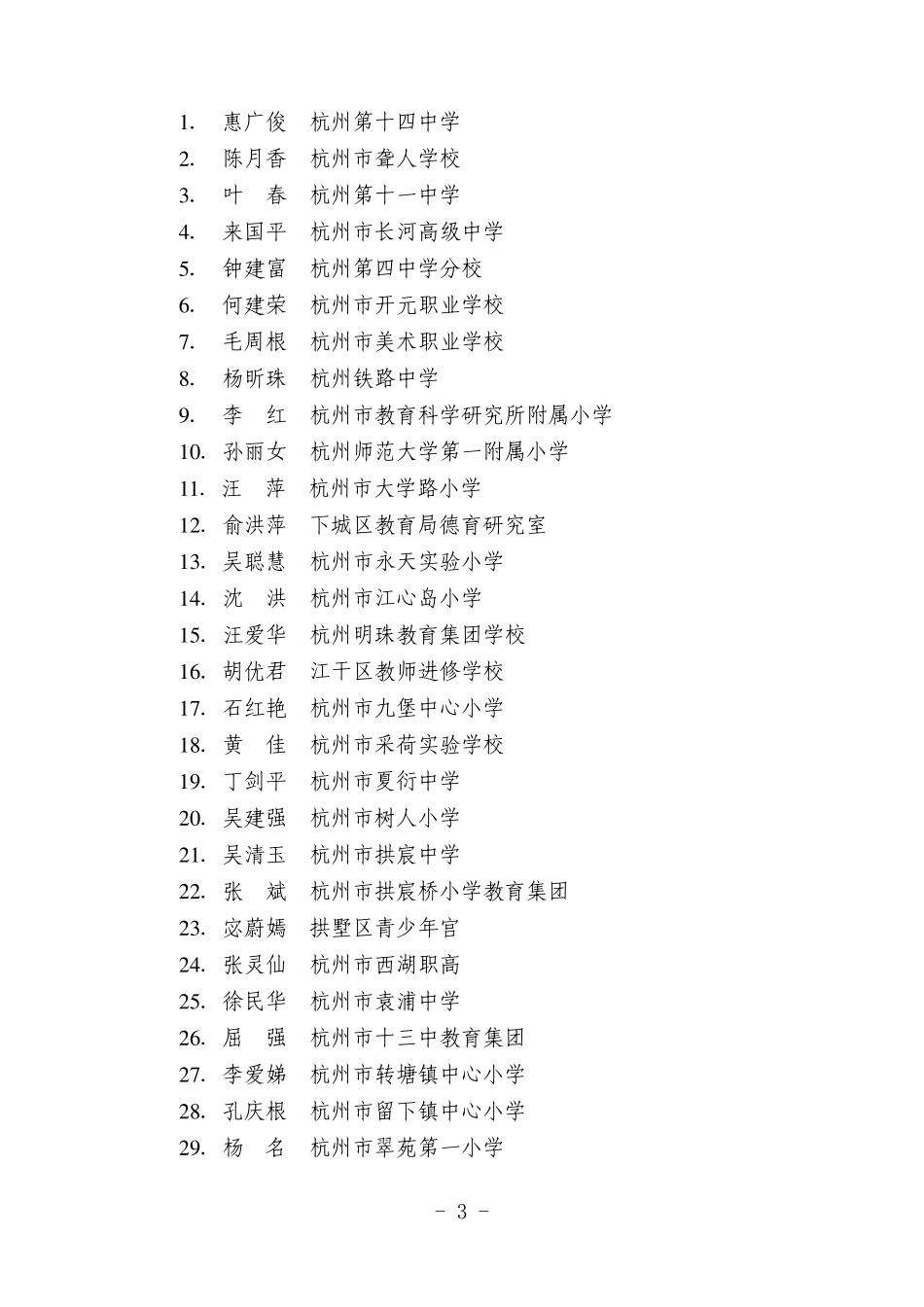 杭州市中小学德育工作先进集体、先进工作者_第3页
