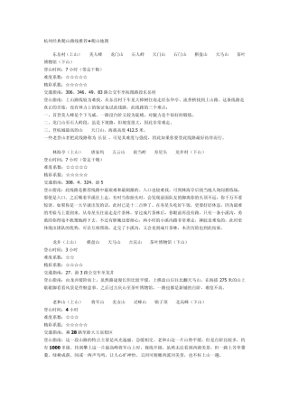 杭州经典爬山路线推荐