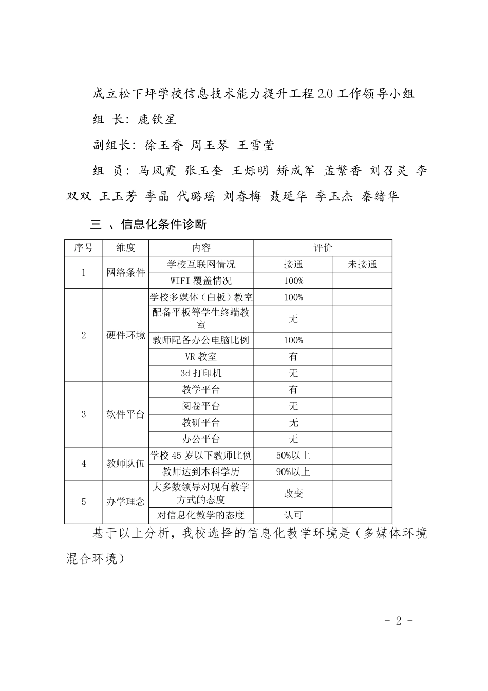 松下坪学校信息技术2.0实施方案_第2页