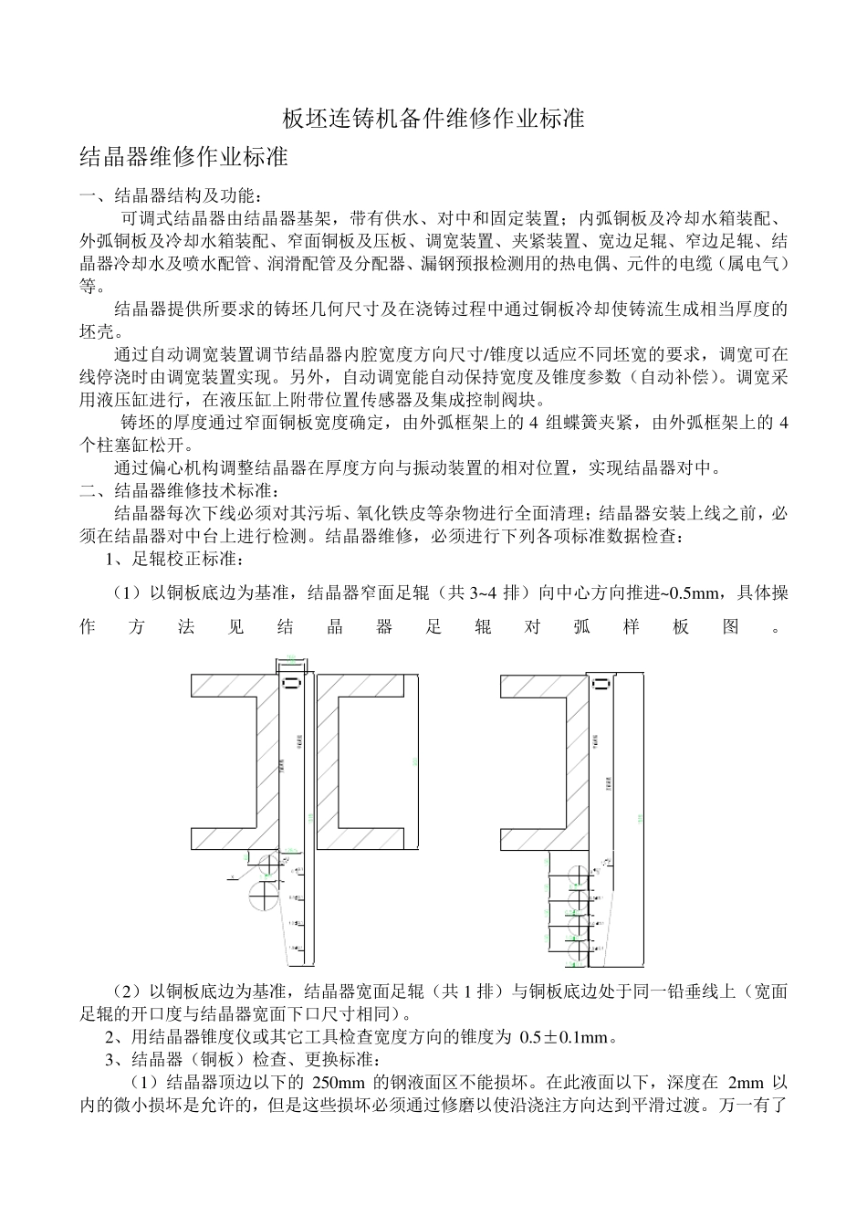 板坯连铸机备件结晶器维修作业标准_第2页