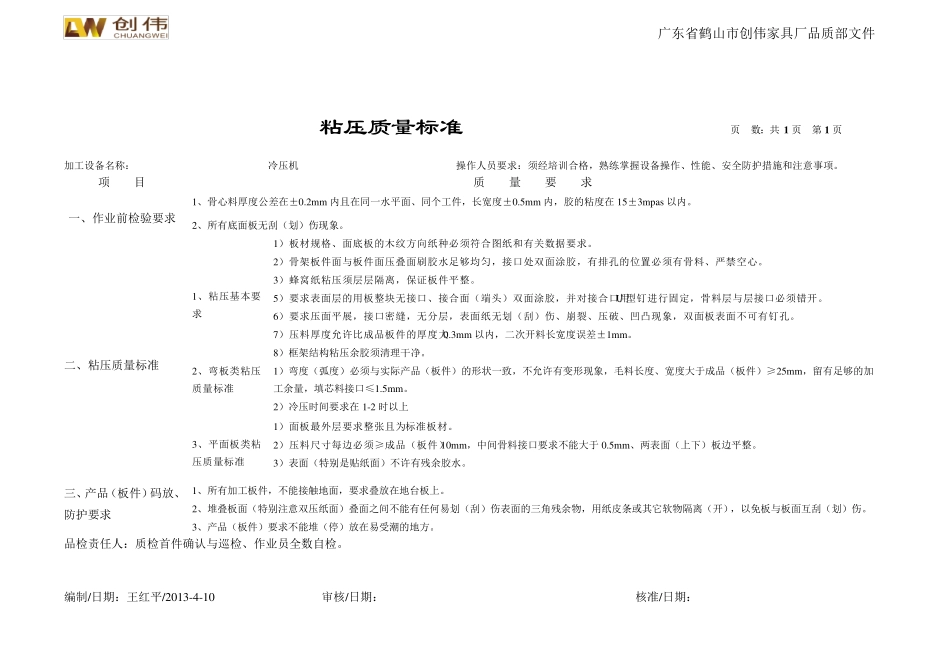 板式家具工序质量标准及检验规范_第3页