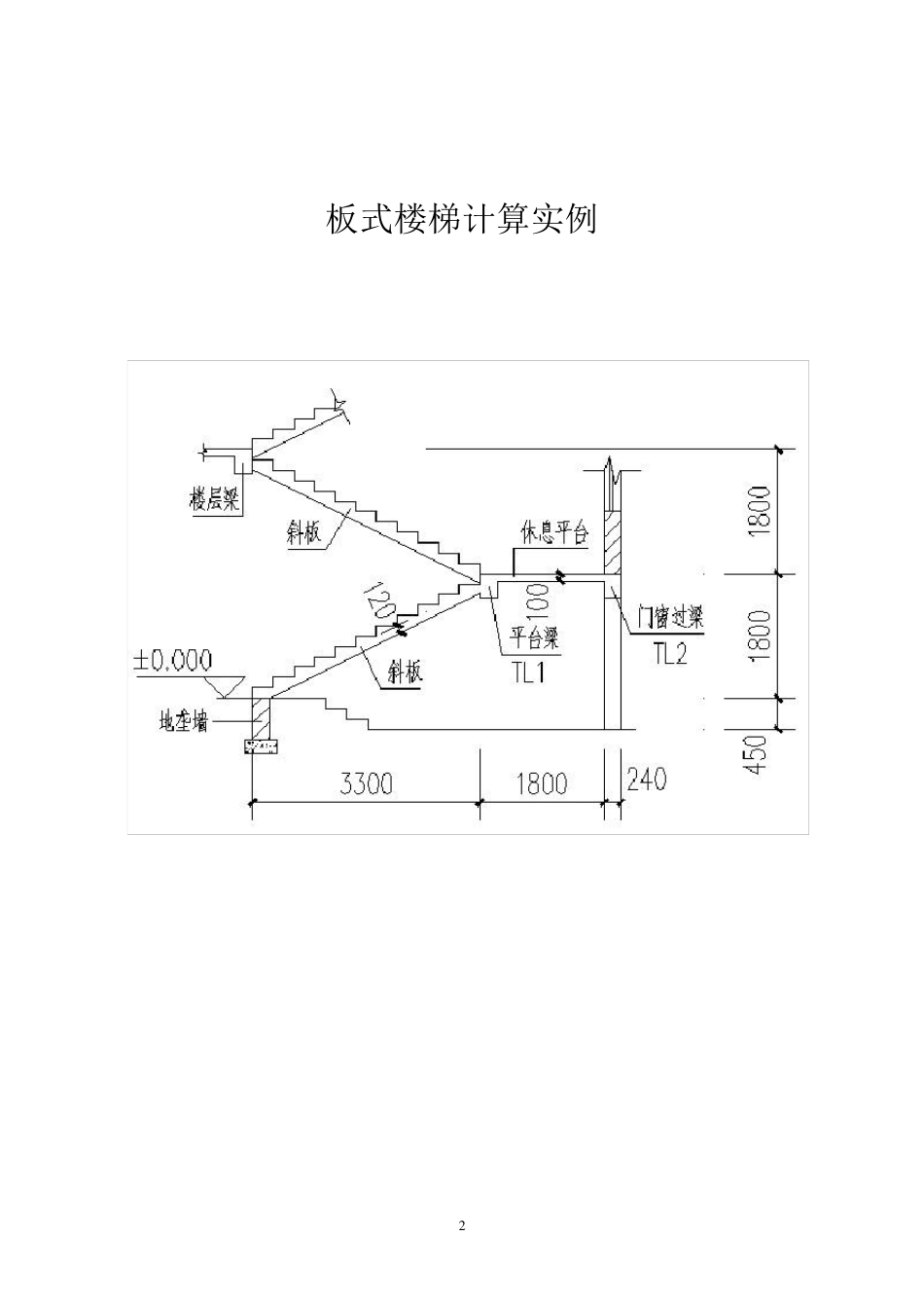 板式楼梯计算实例_第1页