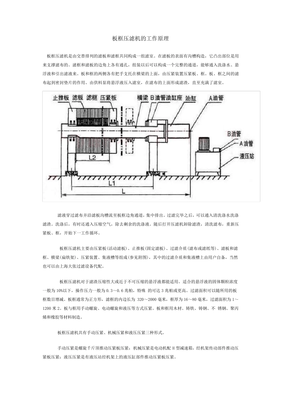 板框压滤机的工作原理_第1页