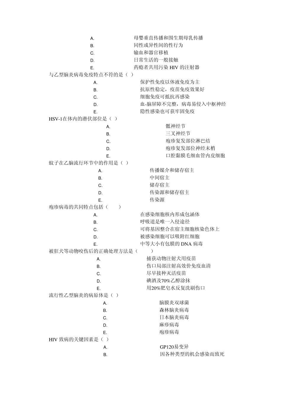 构成HIV衣壳的蛋白抗原是_第2页