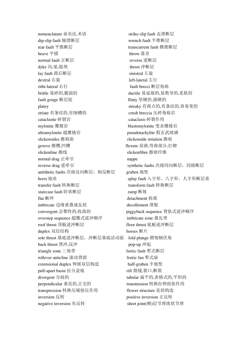 构造地质学专业词汇_第2页