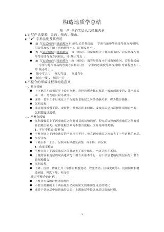 构造地质学总结