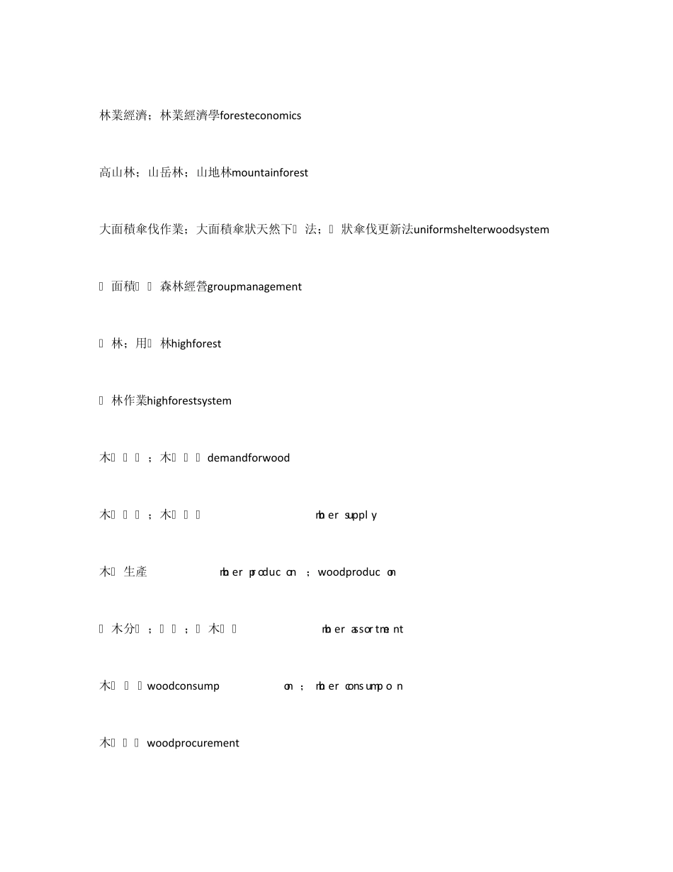 林业专用英语词汇_第3页