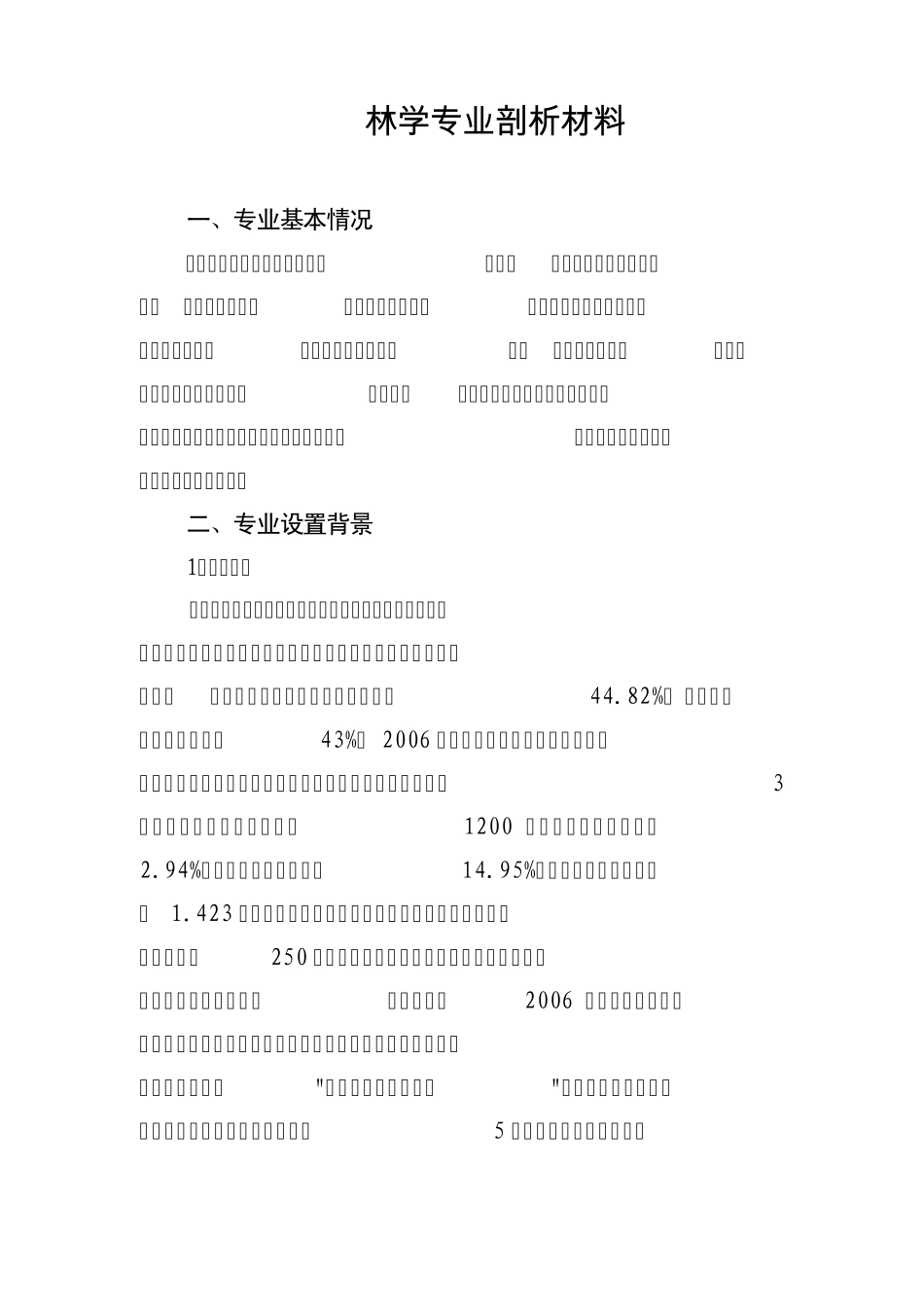 林学专业剖析材料_第1页