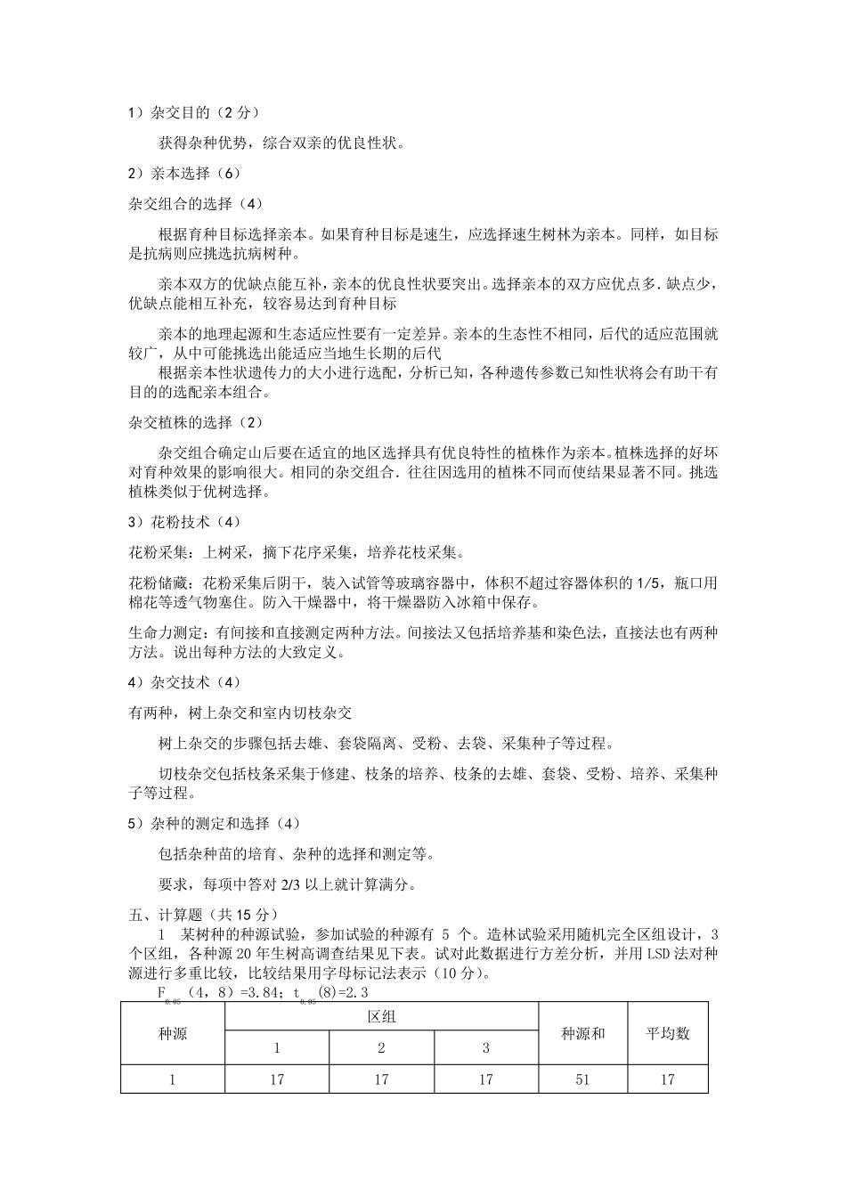 林木育种试题_第3页