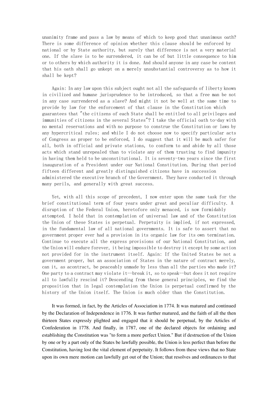 林肯总统就职演讲中英文对照_第2页