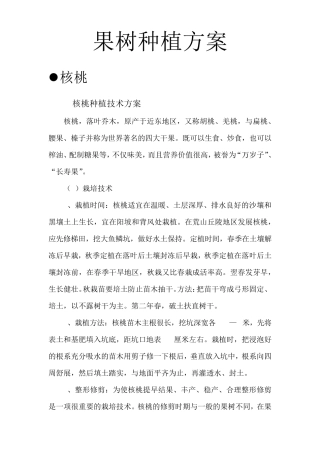 果树种植方案
