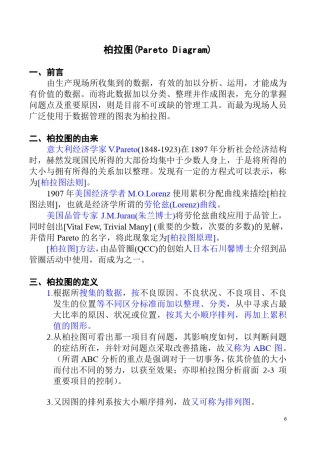 柏拉图特性要因分析图