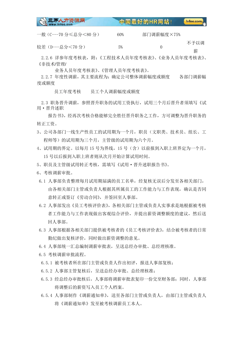 某公司员工调薪管理办法_第2页