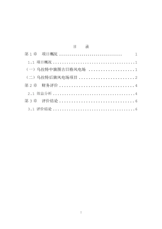 某公司收购风电项目报告