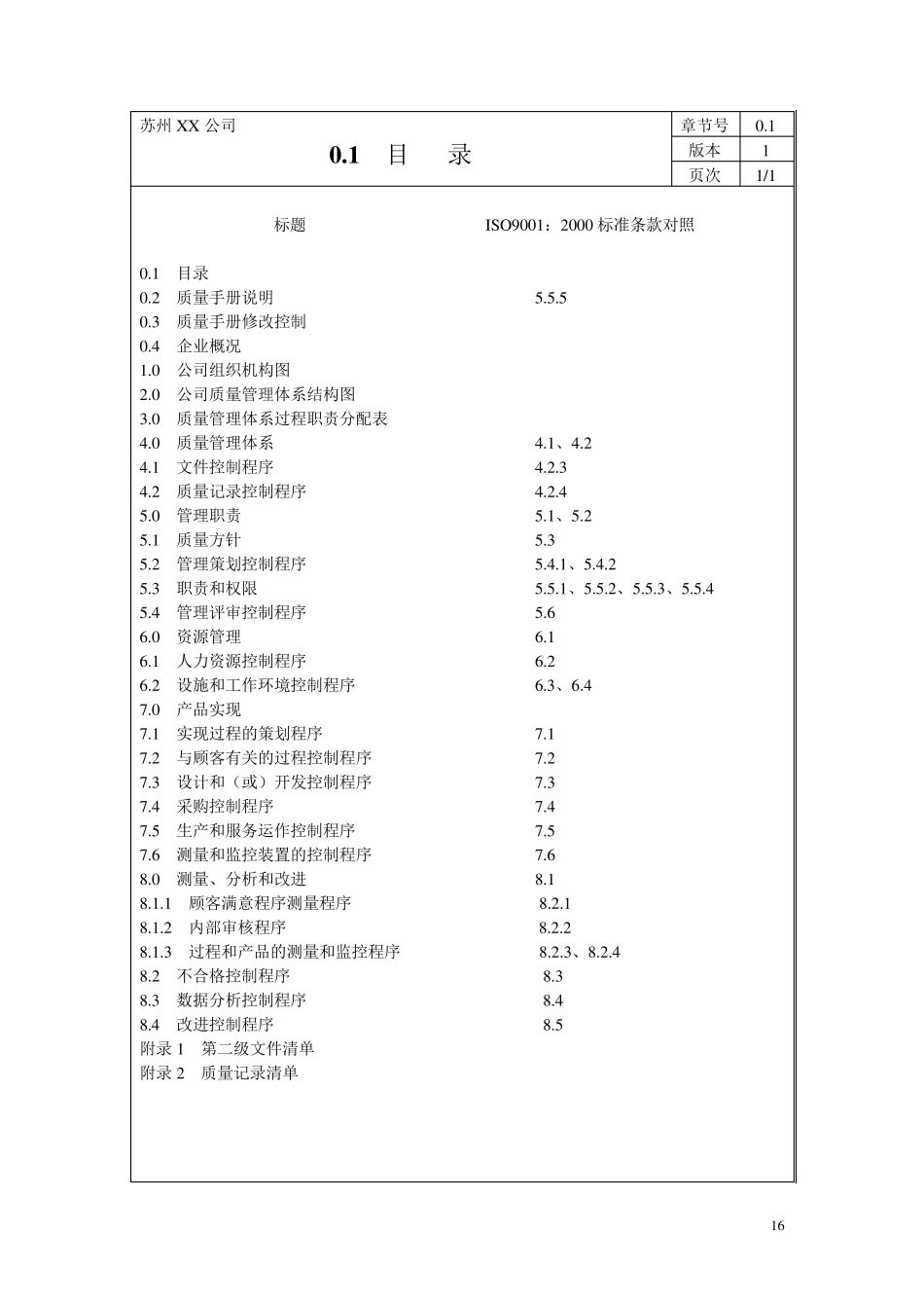 某公司质量手册程序文件表单_第3页