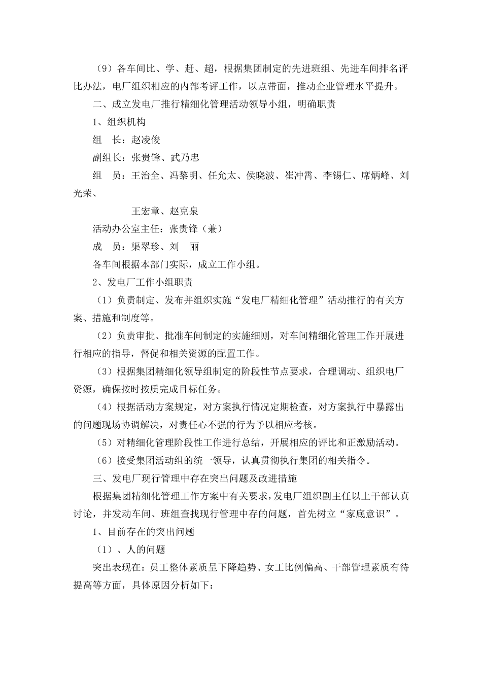 某发电厂精细化管理实施方案_第3页