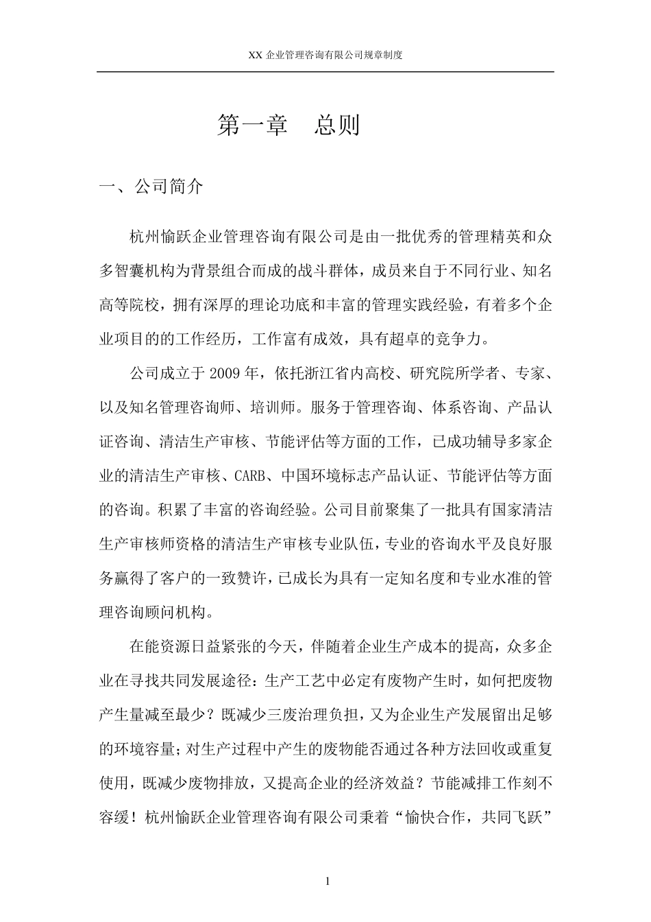 某咨询类公司规章制度_第1页