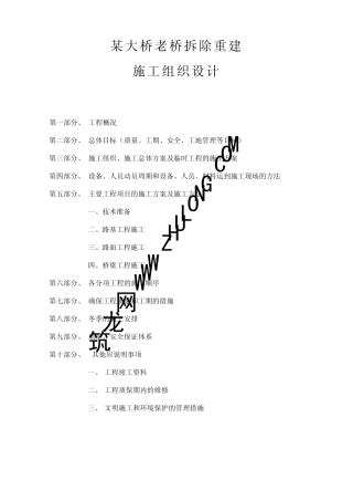 某大桥老桥拆除重建施工组织设计_pdf