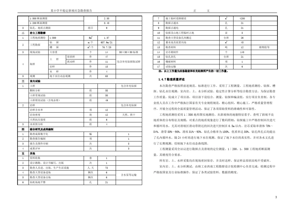 某小学不稳定斜坡应急勘查报告_第3页