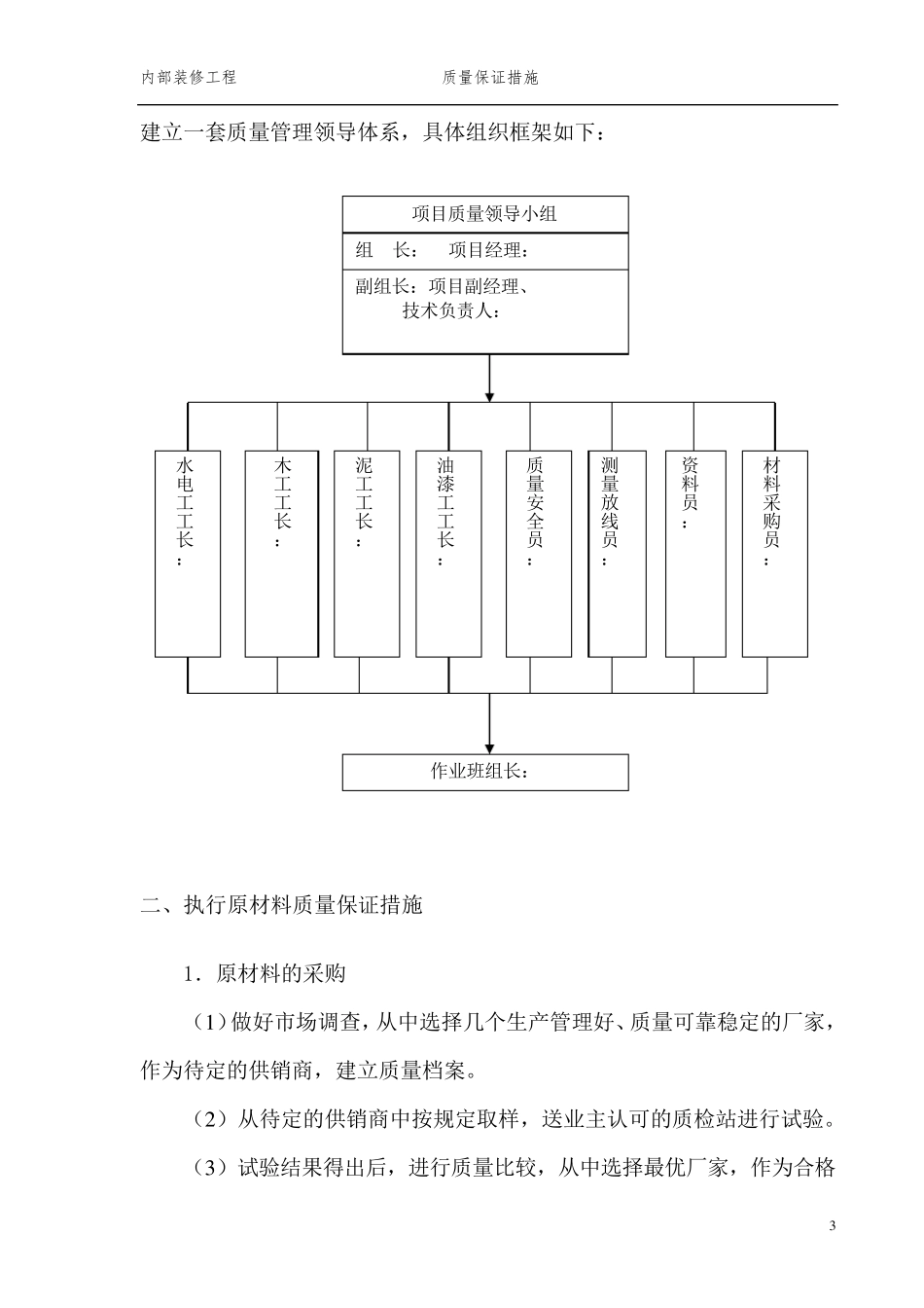 某装饰工程质量保证体系_第3页