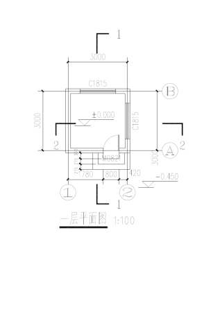 某门卫室建筑与结构施工图