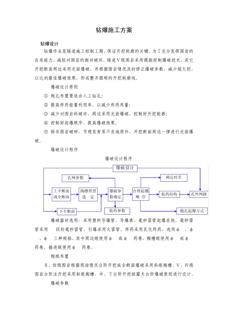 某隧道Ⅴ级围岩钻爆法施工方案_第1页