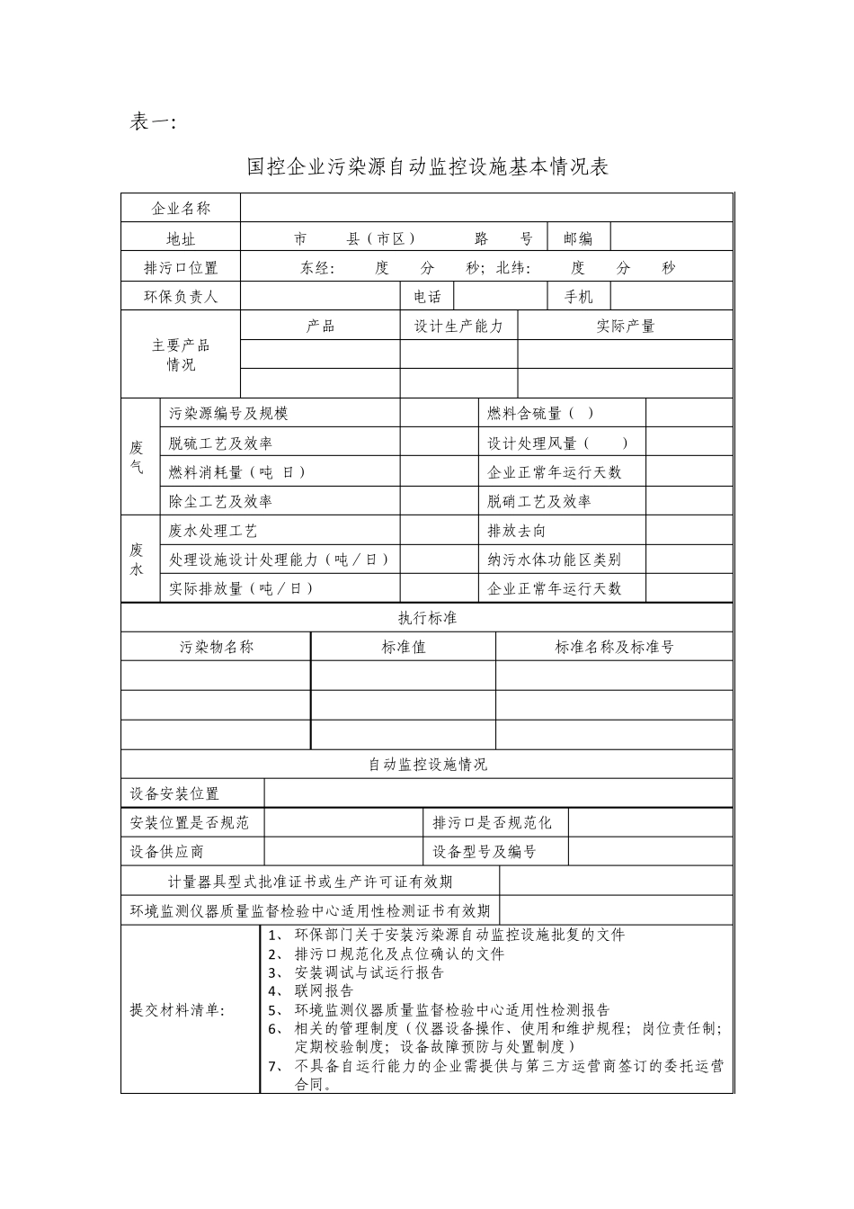 染源在线监测监控系统验收申请表_第3页