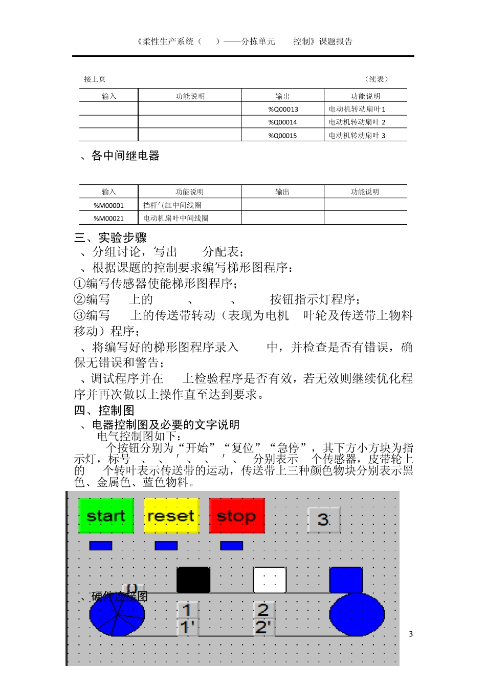 柔性生产系统——分拣单元PLC控制课题报告_第3页