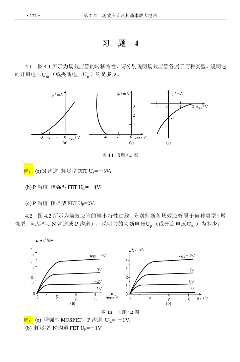 查丽斌模拟电子技术答案习题4_第1页