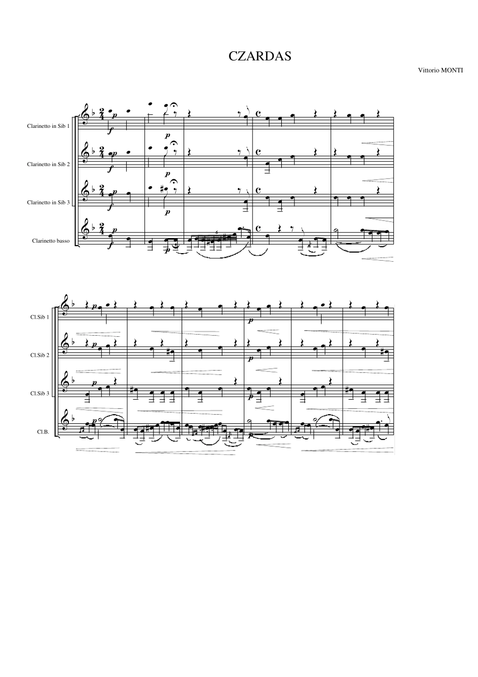 查尔达斯四重奏乐谱_第1页