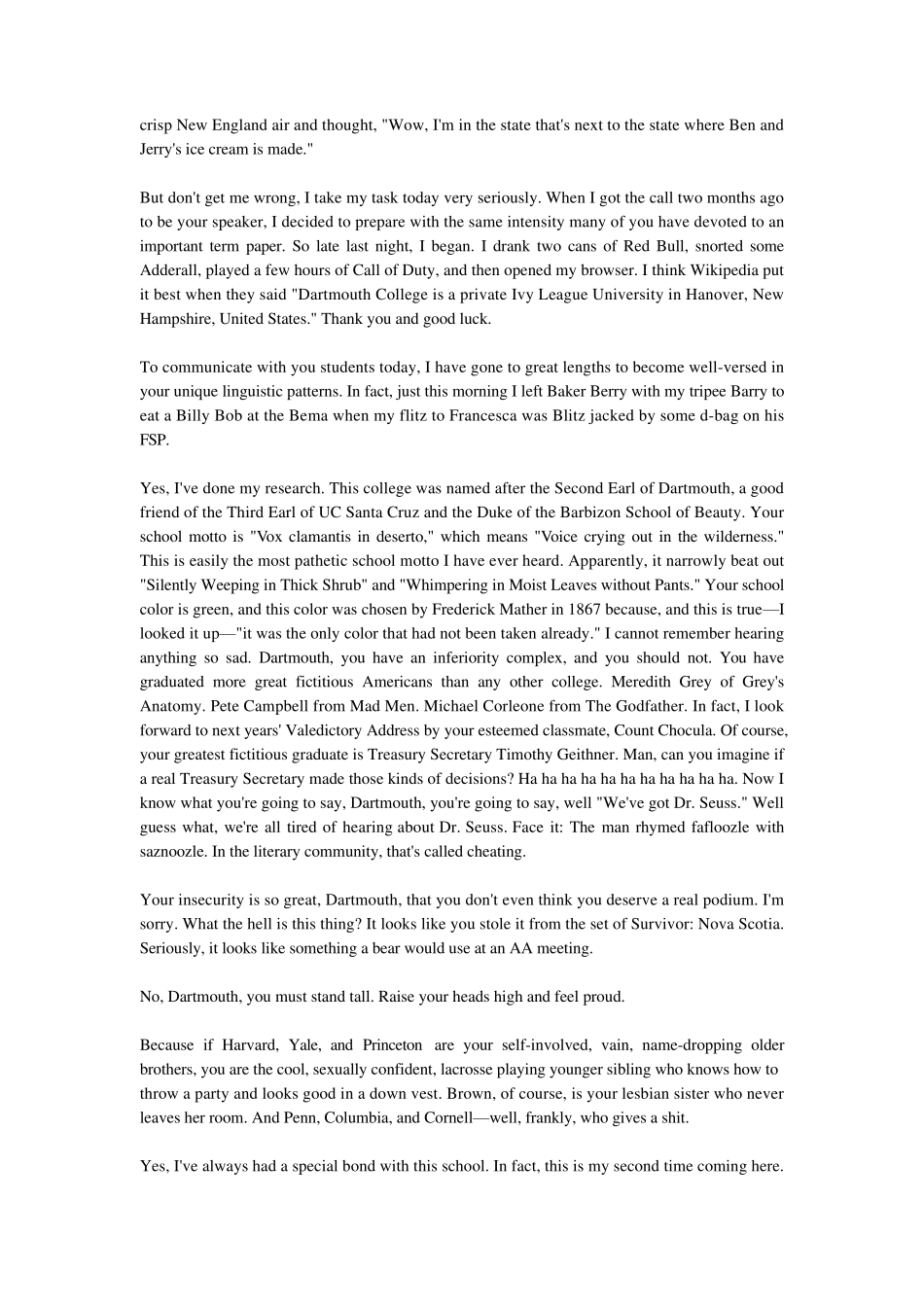 柯南·奥布莱恩达特茅斯学院2011毕业演讲英文全文_第2页