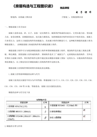 柱配筋图识读